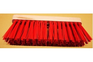 bezem kunststof 29 cm rood