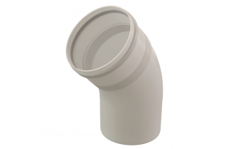 Bocht 45° PP 250 transparant