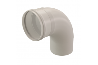 Bocht 87° PP 250 transparant