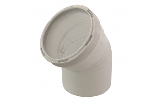 Bocht 45° PP 200 transparant