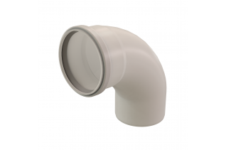 Bocht 87° PP 110 transparant