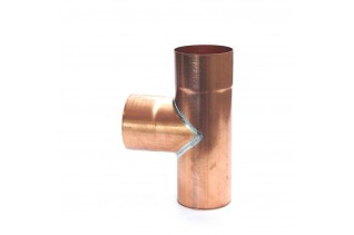 Koperen T-stuk 120mm 90gr...
