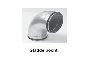 Safe gladde bocht Ø 125mm 90°