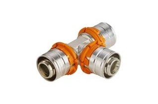 Uponor pers T-stuk 25x20x25