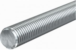 draadeind verzinkt M6 - 1 mtr.