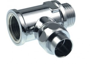 chroom kraan T-stuk 1/2x15 mm